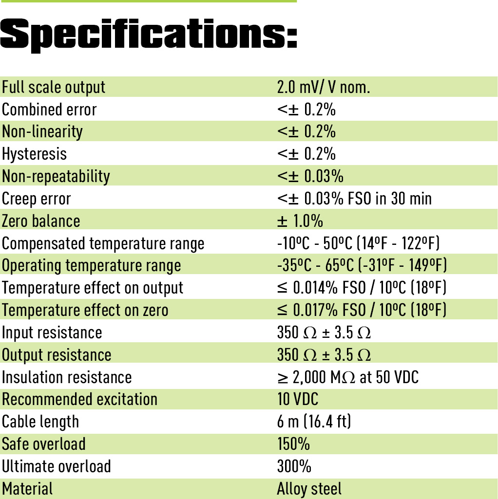 sflc scale foot load cell specifications